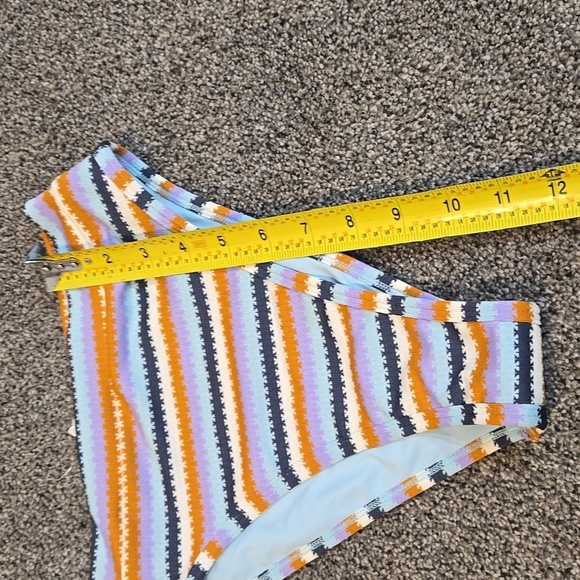 NWOT L Space Women Over The Moon Frenchi Striped High-Waisted Bikini Bottom Sz S - Picture 4 of 9